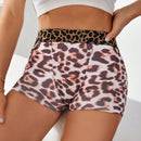 NEW Boxer Briefs ajustados de estampado de leopardo para mujeres