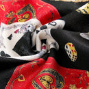 ROMWE J-Fashion Conjunto de 3 piezas de braguitas para mujeres con estampado de corazon y poker, parche de encaje y pierna cuadrada