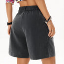 Coolane Shorts de traje con diseno plisado de moda para mujeres, adecuados para atuendos de primavera y verano con estilo callejero