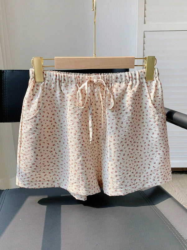 EZwear Pantalones Cortos Casuales De Verano Con Estampado Floral De Florecitas Para Mujer Para Uso Diario