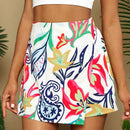 VCAY Pantalones cortos casuales impresos para mujer para vacaciones de verano