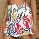 VCAY Pantalones cortos casuales impresos para mujer para vacaciones de verano
