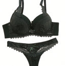 NEW Conjunto de ropa interior y sujetador con encaje de lujo, comodo y sexy para mujer
