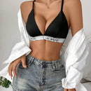 NEW  Sujetador con tirantes de jacquard y con letras para mujer