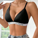 NEW  Sujetador con tirantes de jacquard y con letras para mujer