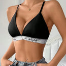 NEW  Sujetador con tirantes de jacquard y con letras para mujer