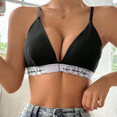 NEW  Sujetador con tirantes de jacquard y con letras para mujer