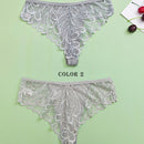 3 piezas Ropa interior comoda y transpirable para mujeres, tanga sexy con encaje y lazo