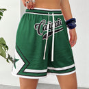 Coolane Bermudas sueltas para mujer con cordon y estampado de letras