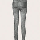 LUNE Leggings ajustados con cordon y estampado de mariposas para mujer