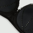 DesireSculpt Sencillo sosten push-up de encaje con aros para mujeres, 1 pieza