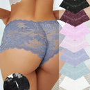 FINETOO 7 piezas Bragas de mujer con patron completo de encaje, transpirables y comodas
