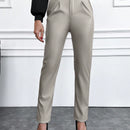 Pantalones de piel sintetica para mujer