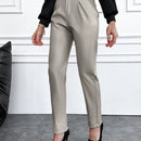 Pantalones de piel sintetica para mujer