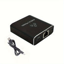 Adaptador divisor Gigabit Ethernet - Divisor de cable de red RJ45 de 1 a 2 puertos con alimentación USB - Uso compartido de conexión a Internet de doble dispositivo para Cat5/5e/6/7/8 - Divisor LAN Y RJ45 de alta velocidad de 1000 Mbps