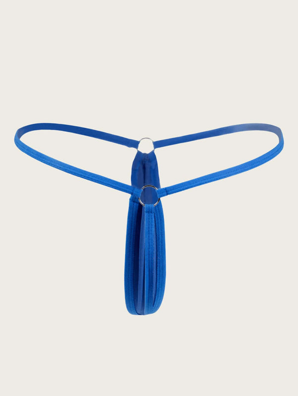 Conjunto de 5 piezas de ropa interior sexy para mujer, con braguita tanga de seda lechosa comoda y de cintura baja, en unicolor. Simple y versatil