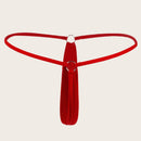 Conjunto de 5 piezas de ropa interior sexy para mujer, con braguita tanga de seda lechosa comoda y de cintura baja, en unicolor. Simple y versatil