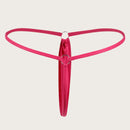 Conjunto de 5 piezas de ropa interior sexy para mujer, con braguita tanga de seda lechosa comoda y de cintura baja, en unicolor. Simple y versatil