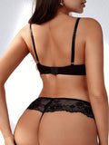 NEW  Conjunto de lenceria sexy de encaje para mujer, conjunto de bralette y panty para verano