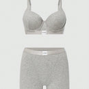 NEW Conjunto de bralette y shorts Boy con estampado de alfabeto para mujer