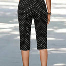 EMERY ROSE Pantalones capri de lunares impresos para mujer para vacaciones y tiempo libre