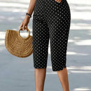 EMERY ROSE Pantalones capri de lunares impresos para mujer para vacaciones y tiempo libre