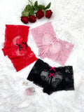 3 piezas de Tangas sexys de encaje para mujer con entrepierna abierta
