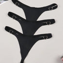 NEW Conjunto de 3 piezas de bragas sexys sin costuras en forma de corazon con T-partida en la espalda para mujeres