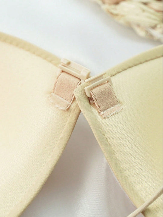 Juego de sosten y ropa interior sin costuras de 2 juegos, sosten con apertura frontal