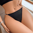 NEW Tanga de forma de corazon con cinta plateada y  sexy para mujer