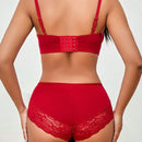 Conjunto de sujetador inalambrico sin costuras y alta elasticidad comodo para mujeres, 2 piezas