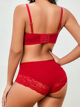 Conjunto de sujetador inalambrico sin costuras y alta elasticidad comodo para mujeres, 2 piezas