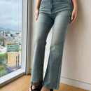 Dazy Designer Jeans acampanados casuales con bolsillos para mujer para uso diario y viajes