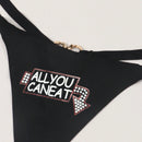 Conjunto de 7 tangas sexys con estampado de corazon para mujeres