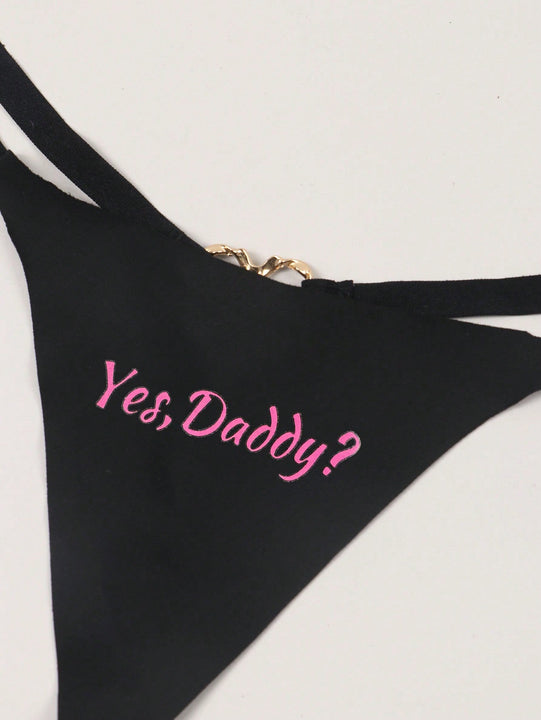 Conjunto de 7 tangas sexys con estampado de corazon para mujeres