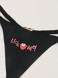 Conjunto de 7 tangas sexys con estampado de corazon para mujeres