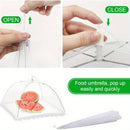 3 piezas, cubiertas plegables para alimentos, carpas de malla anti moscas/bichos/mosquitos, protector de alimentos para picnic, camping y asados, fácil de guardar