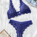 NEW  Conjunto de sujetador y panty para mujer de unicolor con detalles de encaje