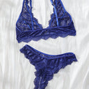 NEW  Conjunto de sujetador y panty para mujer de unicolor con detalles de encaje