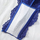 NEW  Conjunto de sujetador y panty para mujer de unicolor con detalles de encaje