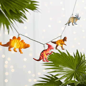 Luces de Cadena LED de Dinosaurios - 149.35cm, 10 LED de Blanco Cálido, Funcionan con Pilas (Pilas No Incluidas) - Perfectas para Decoración del Hogar, Dormitorio, Sala de Estar y Fiestas de Cumpleaños, Animales, Luces Decorativas, Adecuadas para Navidad