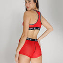 Conjunto de Brasier deportivo y ropa interior para mujeres, conjunto de top y shorts deportivos para ciclismo
