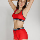 Conjunto de Brasier deportivo y ropa interior para mujeres, conjunto de top y shorts deportivos para ciclismo