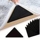 4/8pcs Almohadillas Antideslizantes Premium para Madera y Azulejos - Reutilizables y Lavables, Agarraderas Adhesivas de Doble Cara, Perfectas para Escritorios de Oficina, Camas y Más - Mantiene las Alfombras Planas y Seguras