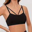 NEW Sujetador suave de comodidad sin costuras con tiras cruzadas elasticas para mujer