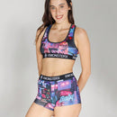 Conjunto de Bra Deportivo y Panty para Mujeres con Impresion de Letras