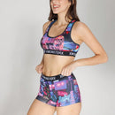 Conjunto de Bra Deportivo y Panty para Mujeres con Impresion de Letras