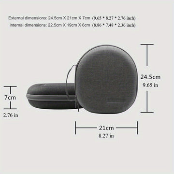 Estuche rígido para auriculares para Audio-Technica ATH-M50X / M40X / M70X: Estuche rígido de almacenamiento EVA Bolsa de transporte Funda de viaje Estuche para Sony CH720N, Razer Barracuda X / Opus X, Edifier W820NB y más otros auriculares - Hecho de na