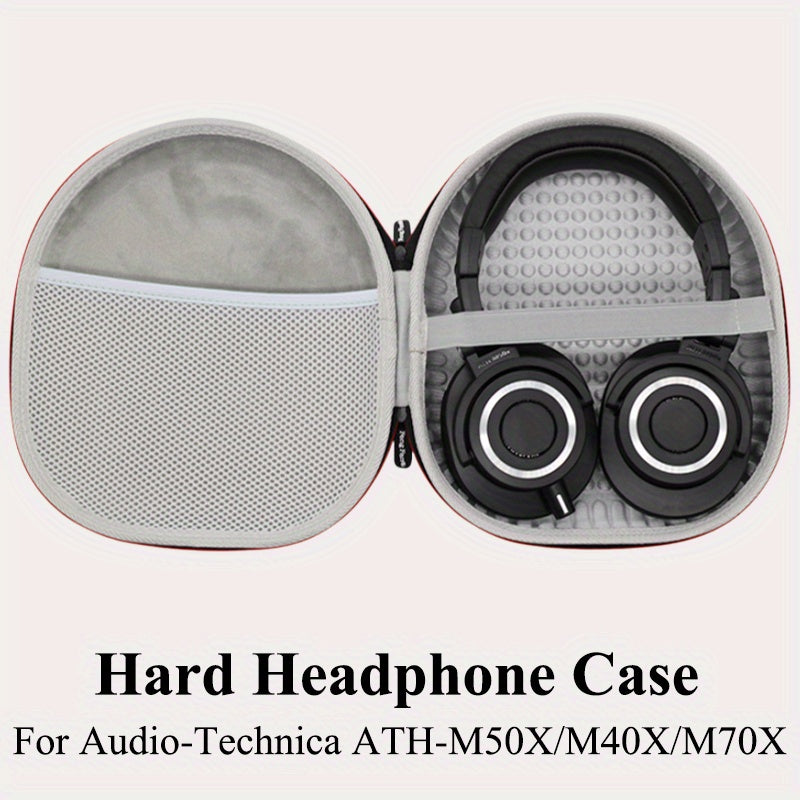 Estuche rígido para auriculares para Audio-Technica ATH-M50X / M40X / M70X: Estuche rígido de almacenamiento EVA Bolsa de transporte Funda de viaje Estuche para Sony CH720N, Razer Barracuda X / Opus X, Edifier W820NB y más otros auriculares - Hecho de na