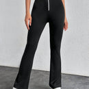 Petite pantalones acampanados con cremallera delantera con anillo-o